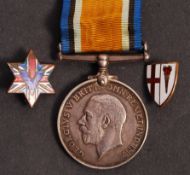 WWI FIRST WORLD WAR MEDAL & BADGES - JAMES BLACK
