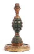 UNUSUAL WWI FRENCH MILLS BOMB GRENADE LAMP