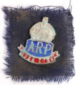 WWII ARP AIR RAID PRECAUTIONS HONG KONG BADGE