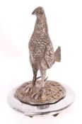 INCREDIBLE RARE HALLMARKED SILVER GAME BIRD CAR MASCOT