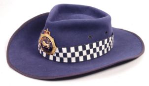RARE TASMANIA POLICE ISSUE ' AKUBRA ' BUSH HAT