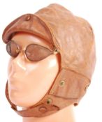 RARE ORIGINAL WWI RFC FLYING CORPS HELMET & SHRAPN