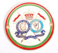 20TH CENTURY BRITISH MILITARY QUEEN'S ROYAL LANCERS CAR BADGE