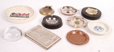 ASSORTED VINTAGE AUTOMOBILIA ASHTRAYS