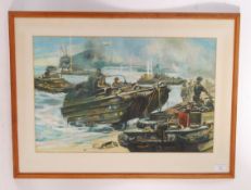 WWII OPERATION OVERLORD D-DAY SWORD BEACH OIL PAIN
