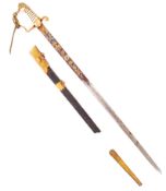 1805 BRITISH ROYAL NAVY SWORD FROM ADMIRAL BEECROF