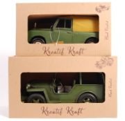 KREATIF KRAFT MADE HAND PAINTED TINPLATE MODEL MILITARY JEEPS