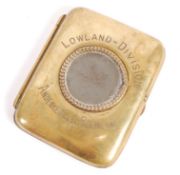 WWI FIRST WORLD WAR SOLDIER'S BRASS LOWLAND DIVISI