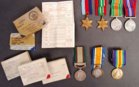 WWI & WWII MEDAL GROUP - PRIVATE IN THE ROYAL LANCASTER REGIMENT