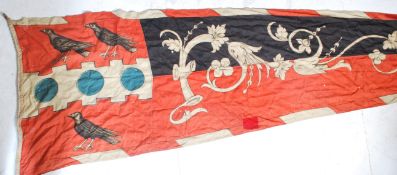 RARE UNUSUAL ANTIQUE LARGE SHIP'S FLAG / STANDARD