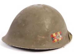ORIGINAL WWII SCOTS GUARD REGIMENTAL TURTLE HELMET
