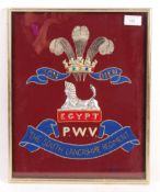 POST WWII BRITISH MILITARY EMBLEM THE SOUTH LANCASHIRE REGIMENT