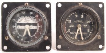 ORIGINAL VINTAGE TWIN DIAL LOCOMOTIVE TRAIN GAUGES