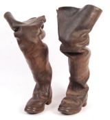 WWI PAIR OF RFC ROYAL FLYING CORPS LEATHER BOOTS