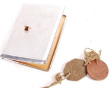 WWII MILITARY DOG / ID TAGS & BATTLE DAMAGED CIGAR