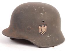 WWII SECOND WORLD WAR GERMAN M35 STAHLHELM HELMET