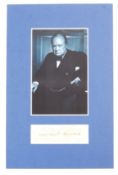 WINSTON CHURCHILL - PRIME MINISTER - WWII AUTOGRAPH