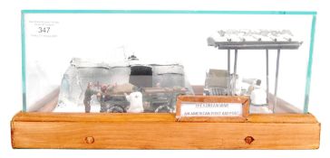 STUNNING KOREAN WAR MILITARY DIORAMA IN GLASS CASE