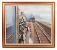 RARE OIL PAINTING OF TINTAGEL CASTLE BY DON BRECKON