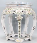 A 20th Century Chinese carved wood plant stand / s