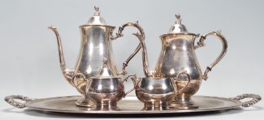 A silver plated coffee and tea service by Oneida S