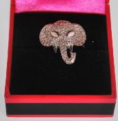 An unusual stamped 925 silver ladies ring in the f