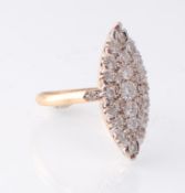 A French 18ct Gold & Diamond Ring