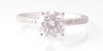 18CT WHITE GOLD DIAMOND RING WITH 1.58CTS OF DIAMO