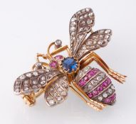 FRENCH 19TH CENTURY SAPPHIRE RUBY AND DIAMOND SET