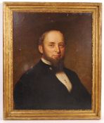 19TH CENTURY OIL ON CANVAS PORTRAIT PAINTING FRANC