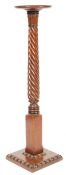 19TH CENTURY ANTIQUE CARVED MAHOGANY TORCHERE.