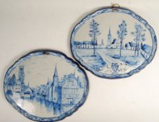 RARE PAIR OF DUTCH DELFT ROYAL TICHELAAR MAKKUM PL