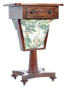 19TH CENTURY MAHOGANY LADIES WORKBOX ON STAND