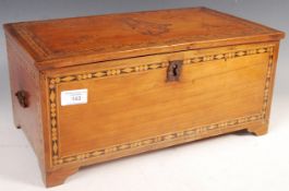 RARE 19TH CENTURY SATINWOOD BOX WITH MADONNA AND C