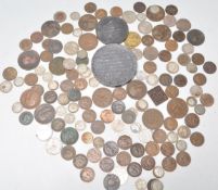 A collection of coins to include maundy money, 19th century silver coins, Victorian pennies and