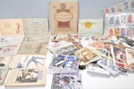 A collection of vintage cigarette cards and picture books together with some other mixed ephemera
