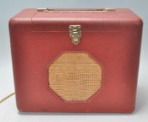 A vintage 20th Century portable Roberts Radio, model No. 48568. Red cased with carrying handle
