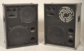 Hi-Fi - A large pair of Technics QL Flight Case series speakers. Measures 8cm tall by 60cm wide