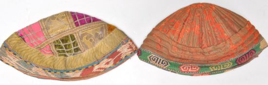 Two late 19th / early 20th Century Antique handmade Moroccan hats.