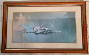 After Barrie A F Clark. An excellent large 20th century colour print of a Vickers Supermarine