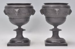 A pair of 19th century Victorian cast spelter figu