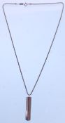 A vintage silver 925 sterling Tiffany and Co pendant and snake chain necklace. Total weight 12.9g.