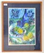 Ann Barnitt (20th Century)  - 'Apples and Lemons' - A 20th Century watercolour on paper still life