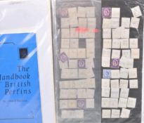 A stamp album dedicated to Perfins to include 19th and 20th century along with a handbook of British