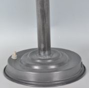 A good mid 20th Century Industrial desk / table mushroom lamp finished in a grey colourway raised on