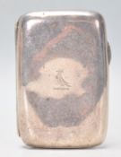 An early 20th Century silver hallmarked cheroot / cigarette case having a gilt interior.