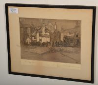 Robert Borlase SMART (1881-1947) - An early 20th Century etching depicting the Sloop Inn, St Ives.