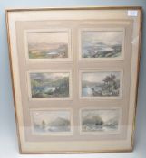 A set of antique late 19th / early 20th century hand coloured engravings / etchings - namely all