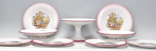 A collection of 19th Century Victorian G L Ashworth & Brothers plates each having transfer printed