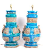 UGO URBANO ZACCAGNINI MID 20TH CENTURY ITALIAN POTTERY LAMPS